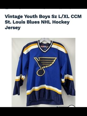 NHL St. Louis Blues Youth Blue, Navy & Yellow Jersey by CCM